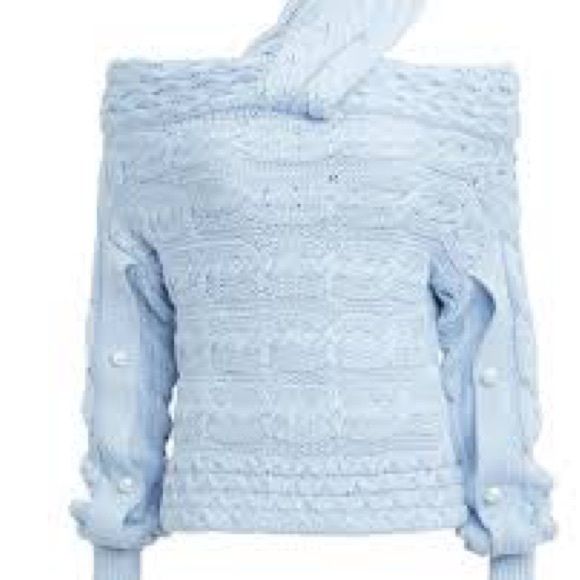 Melody Pearl Embellished Off the Shoulder Sweater - Picture 3 of 5